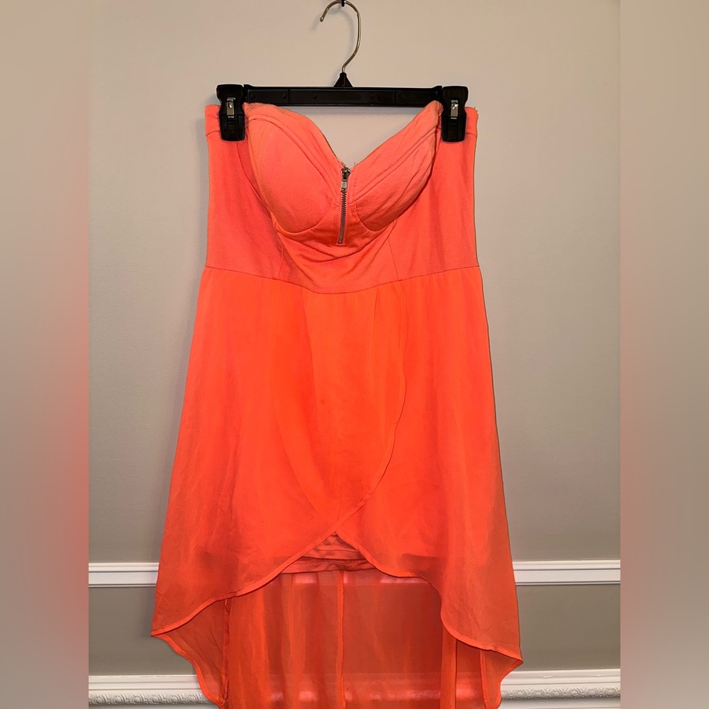 High low bandeau dress